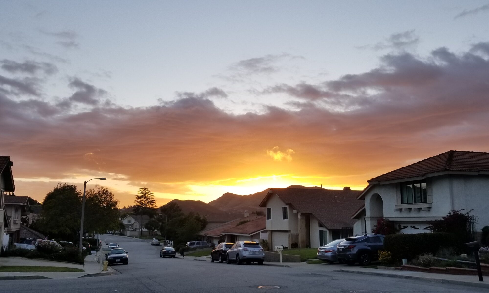 sunset on my street